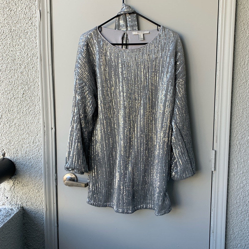 Silver dress with sequins